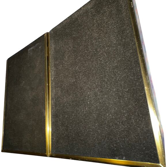 Vintage Gold Hinged Double Picture Frame 5x7 Tabletop Photo Display - Picture 6 of 8